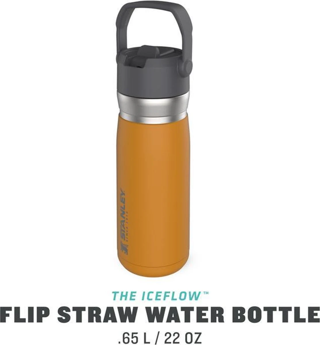 Stanley The IceFlow™ Flip Straw Water Bottle 0,65L - Thermosfles - Saffron - Afbeelding 7