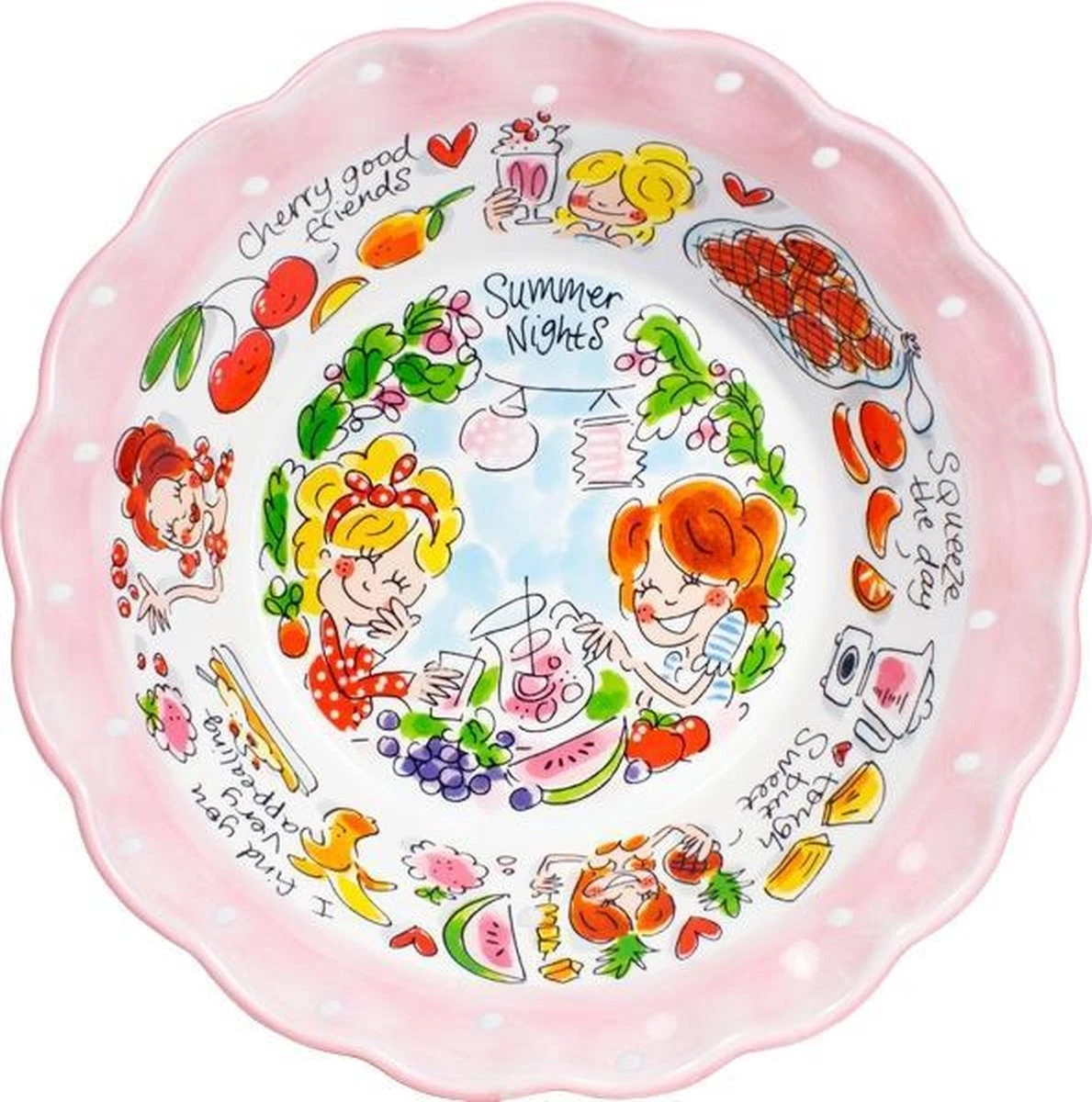 Blond Amsterdam Even Bijkletsen Fruit Schaal - Ø 24 Cm - Afbeelding 2