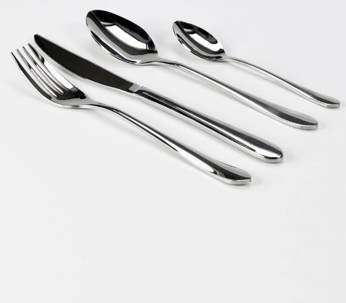 Merkloos Bestekset Luxe Round 24-delig | Premium Quality | 6 Personen - Afbeelding 6