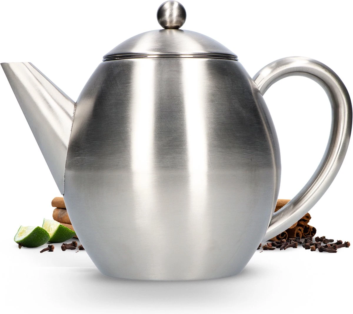 Vaja Valerie - Theepot Met Filter - Dubbelwandig - RVS - 1.2L - Afbeelding 3