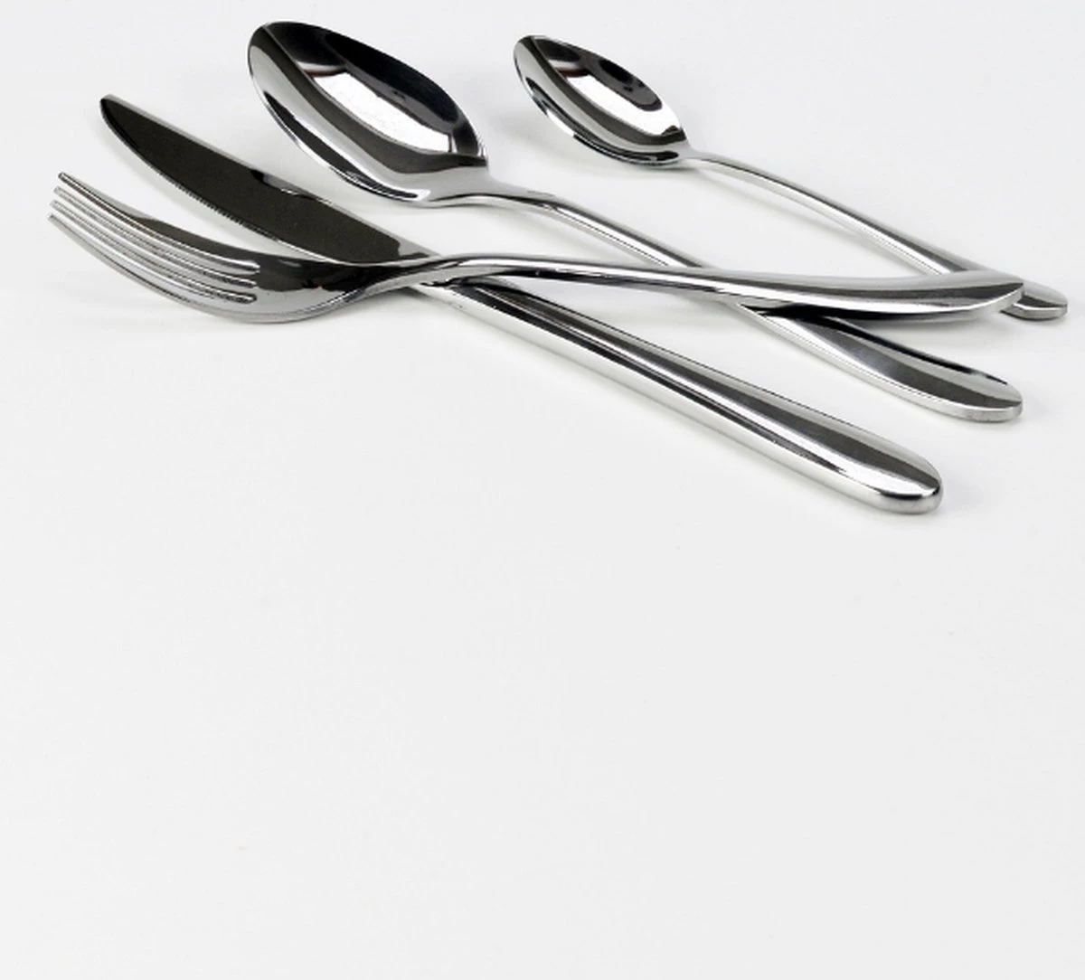 Merkloos Bestekset Luxe Round 24-delig | Premium Quality | 6 Personen - Afbeelding 5