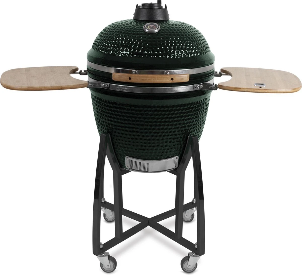 Patton Kamado Houtskool Barbecue - 18" - Grilloppervlak Ø 39 Cm - Met Bluetooth Thermometer - Groen - Afbeelding 2