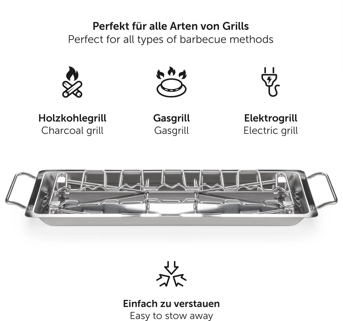 Blumtal BBQ Rek - Robuuste Roestvrijstalen Kippenpoot Rek - Voor 12 Poten - Kippengrillstandaard - Vaatwasmachinebestendig - Afbeelding 3