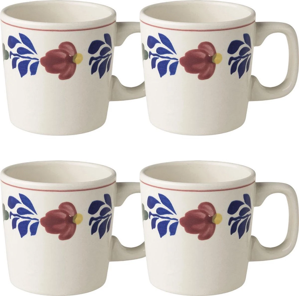 Boerenbont Set Van 4 Bekers Roeland