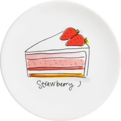 Blond Amsterdam, Even Bijkletsen: Bord Strawberry 18cm