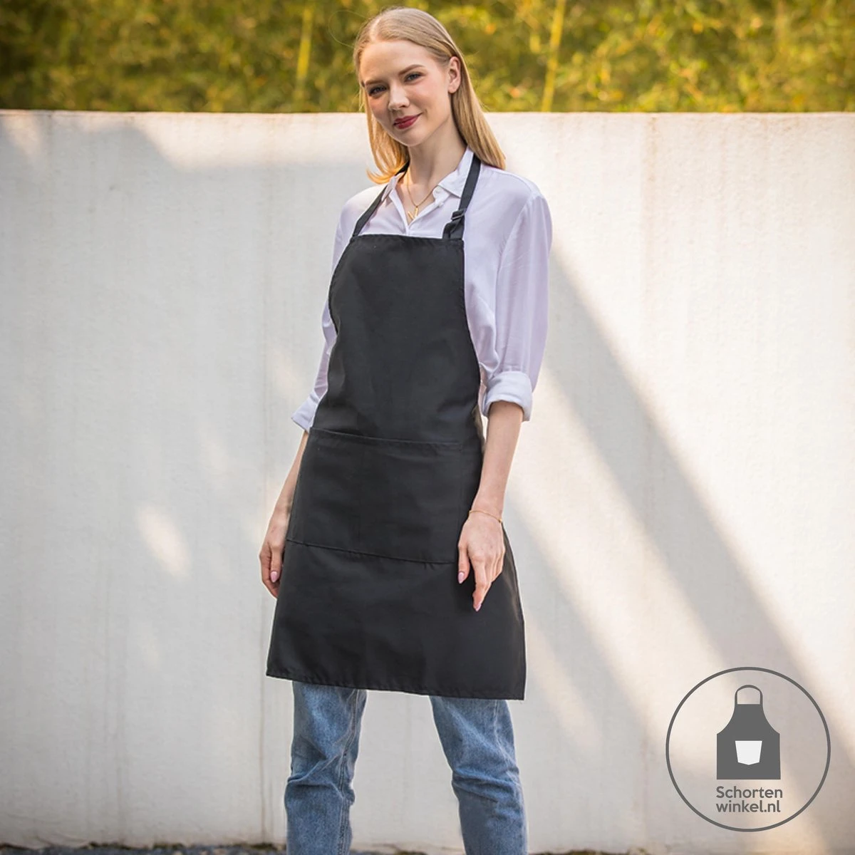 Schortenwinkel - Professioneel Keukenschort - Kookschort - Horeca - Zwart - Afbeelding 2