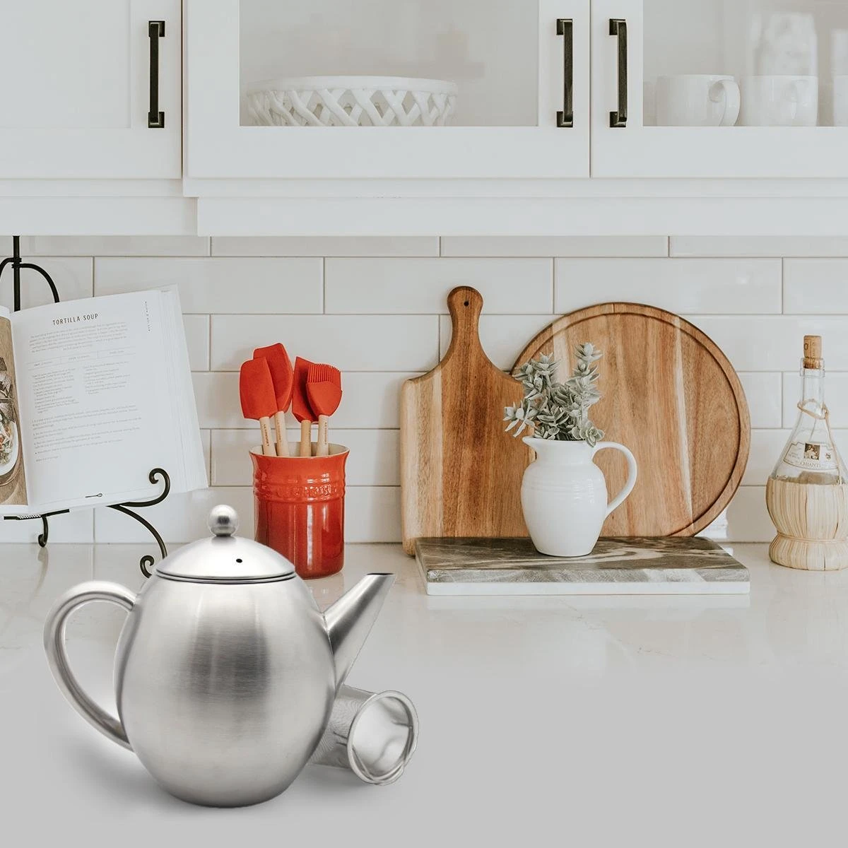 Vaja Valerie - Theepot Met Filter - Dubbelwandig - RVS - 1.2L - Afbeelding 7