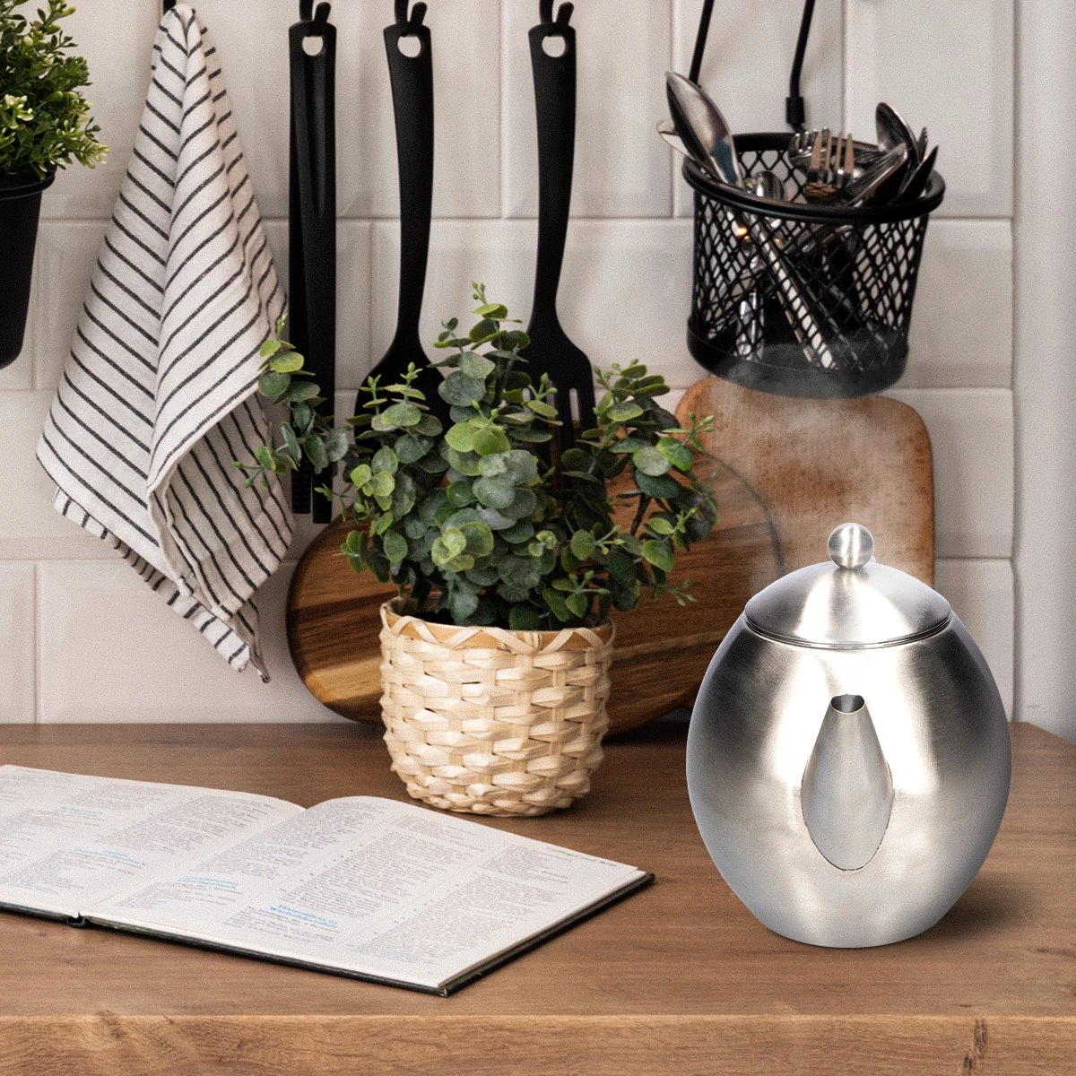 Vaja Valerie - Theepot Met Filter - Dubbelwandig - RVS - 1.2L - Afbeelding 8