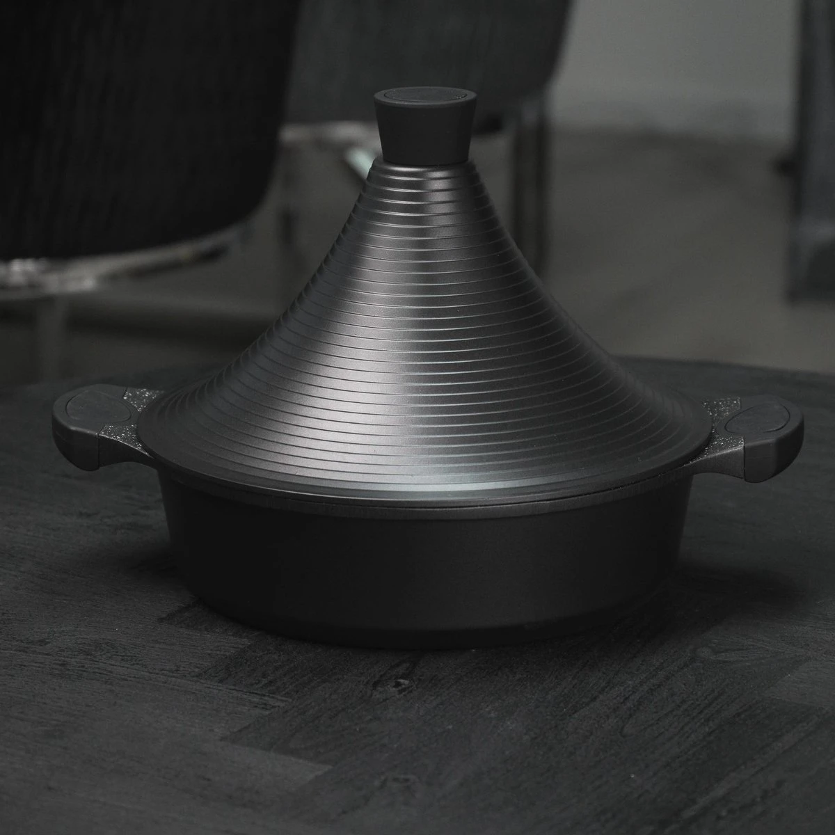 BIKO | Luxe Aluminium Tajine Inductie| Tagine | Geschikt Voor 4-8 Personen - Inductie - Zwart - Afbeelding 5