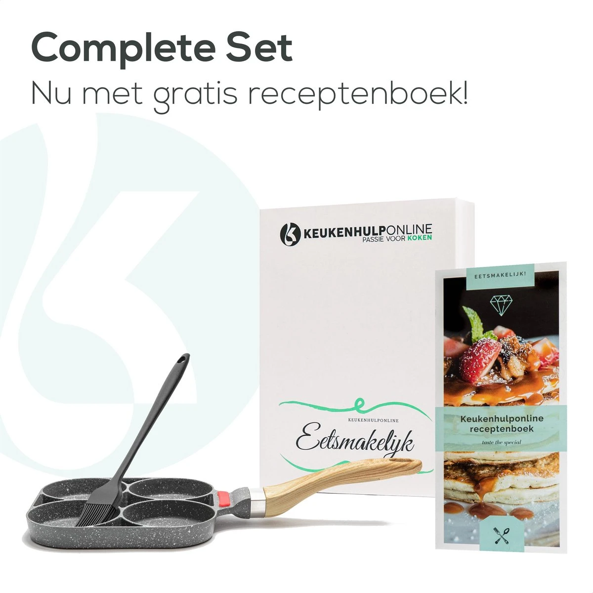 Culistar Pannenkoekenpan Inductie - Pancake Pan - Omeletpan - Omeletmaker - Eierpan - Inclusief Receptenboekje - Afbeelding 2