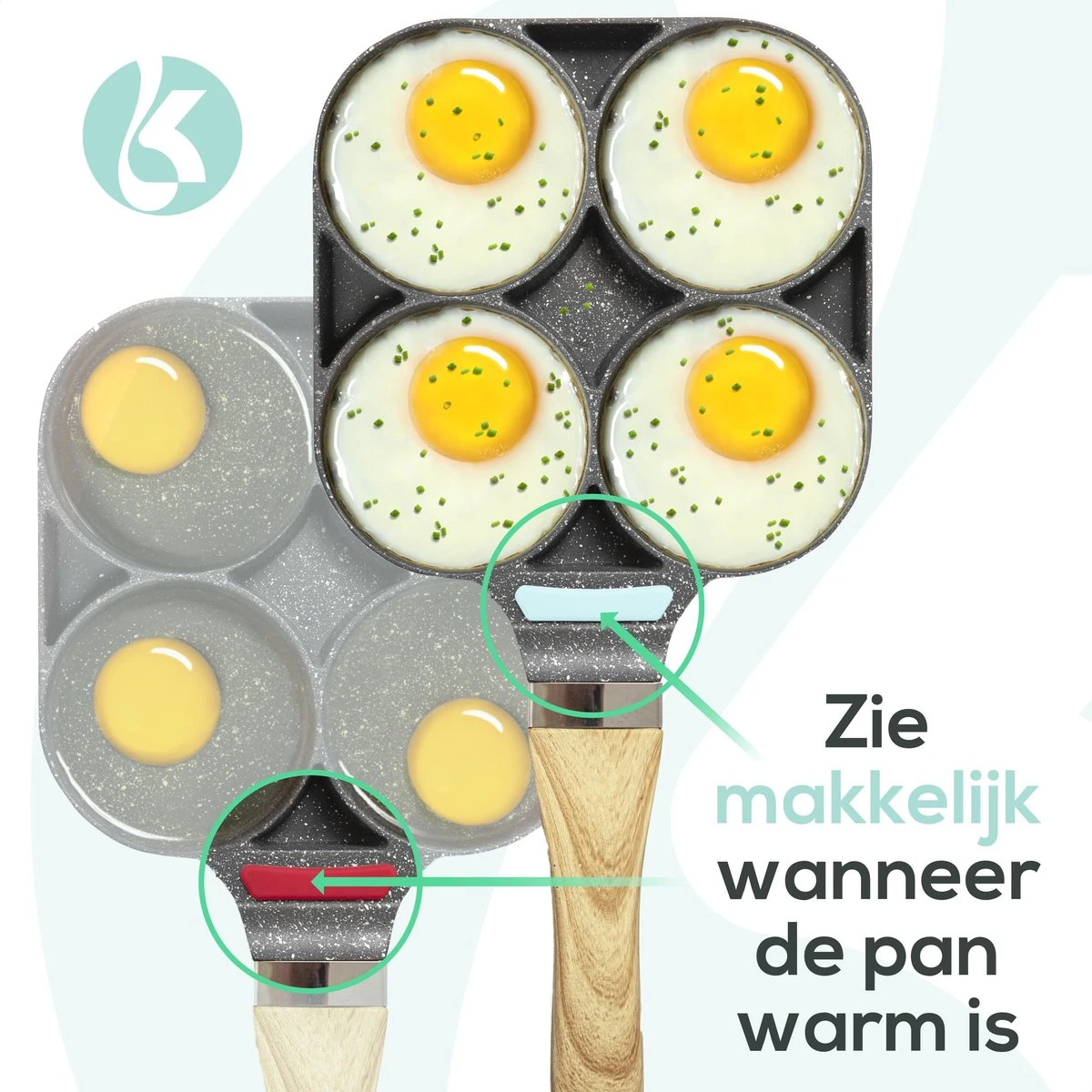 Culistar Pannenkoekenpan Inductie - Pancake Pan - Omeletpan - Omeletmaker - Eierpan - Inclusief Receptenboekje - Afbeelding 4