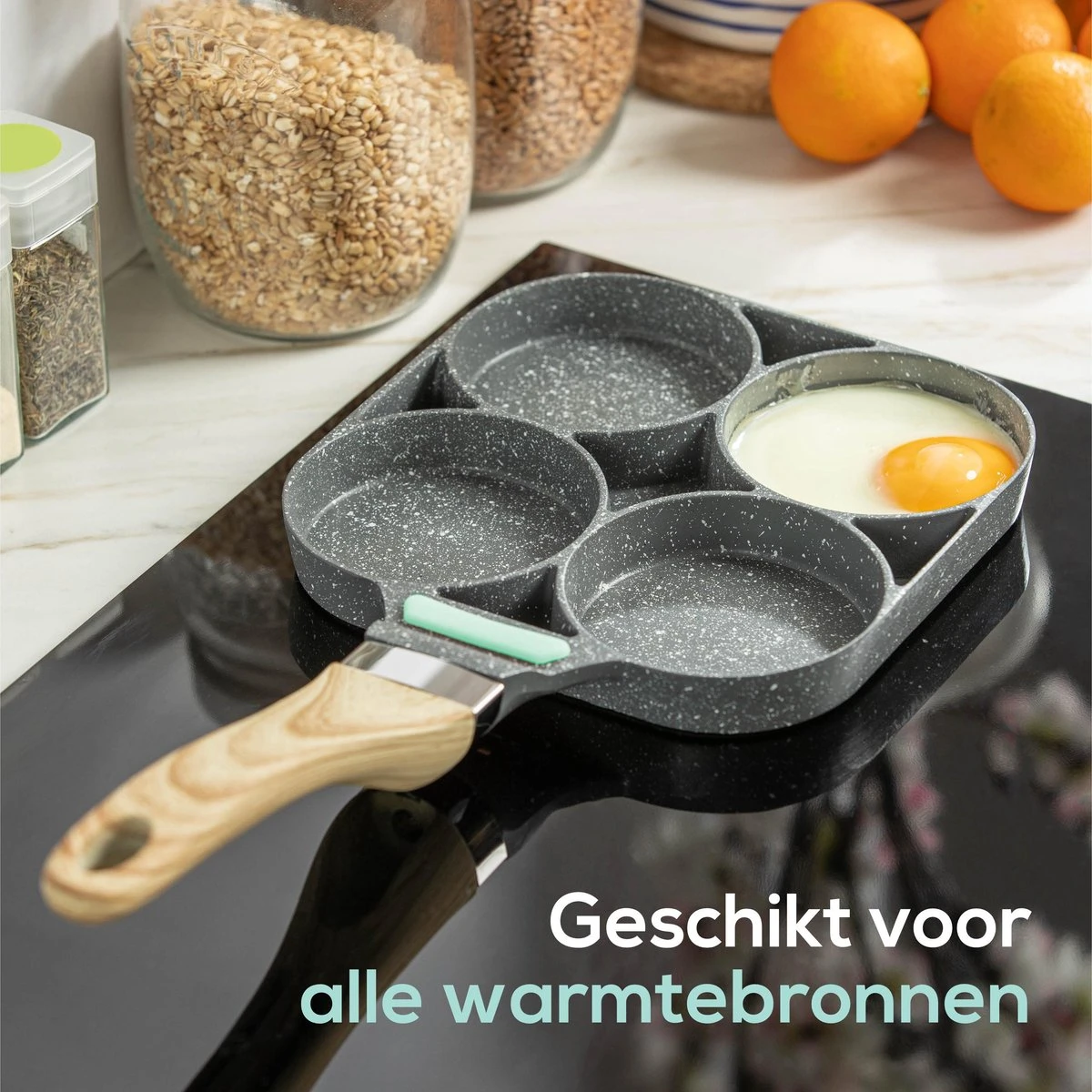 Culistar Pannenkoekenpan Inductie - Pancake Pan - Omeletpan - Omeletmaker - Eierpan - Inclusief Receptenboekje - Afbeelding 5