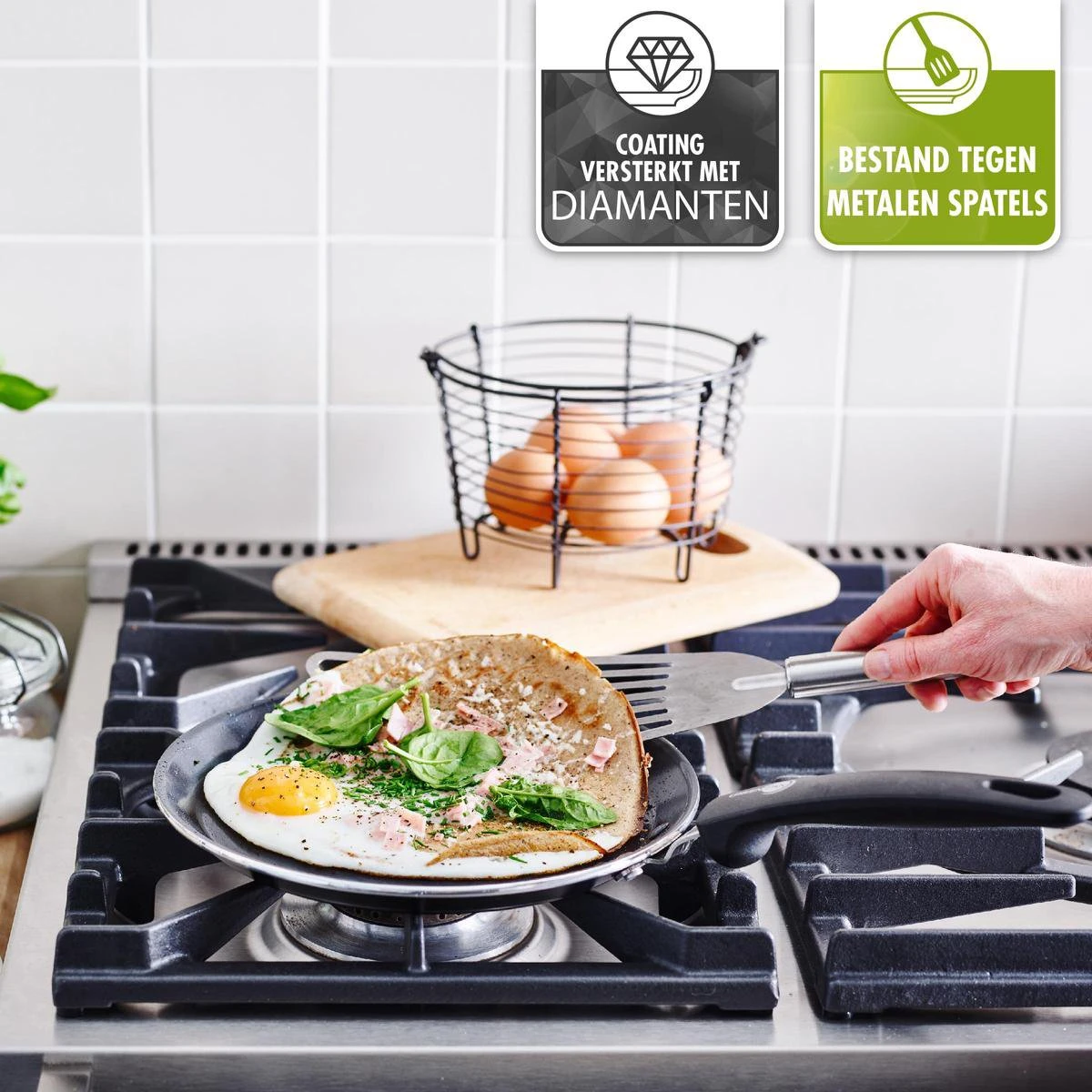 GreenPan Essentials Pannenkoekenpan 24cm - Zwart - Inductie - PFAS-vrij - Afbeelding 7