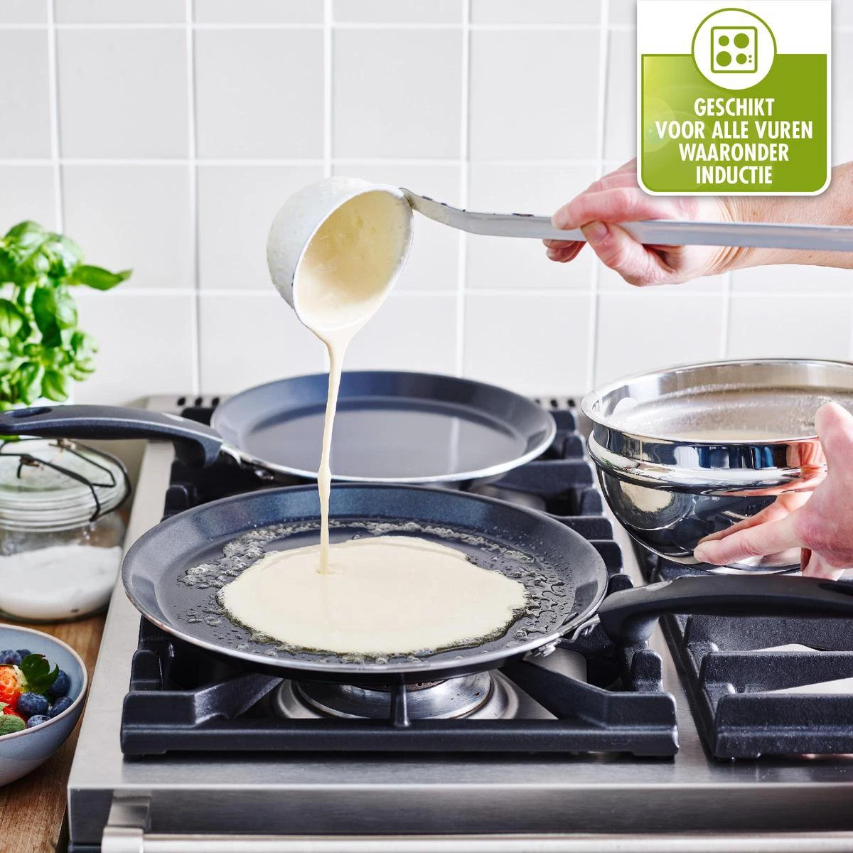 GreenPan Essentials Pannenkoekenpan 24cm - Zwart - Inductie - PFAS-vrij - Afbeelding 8