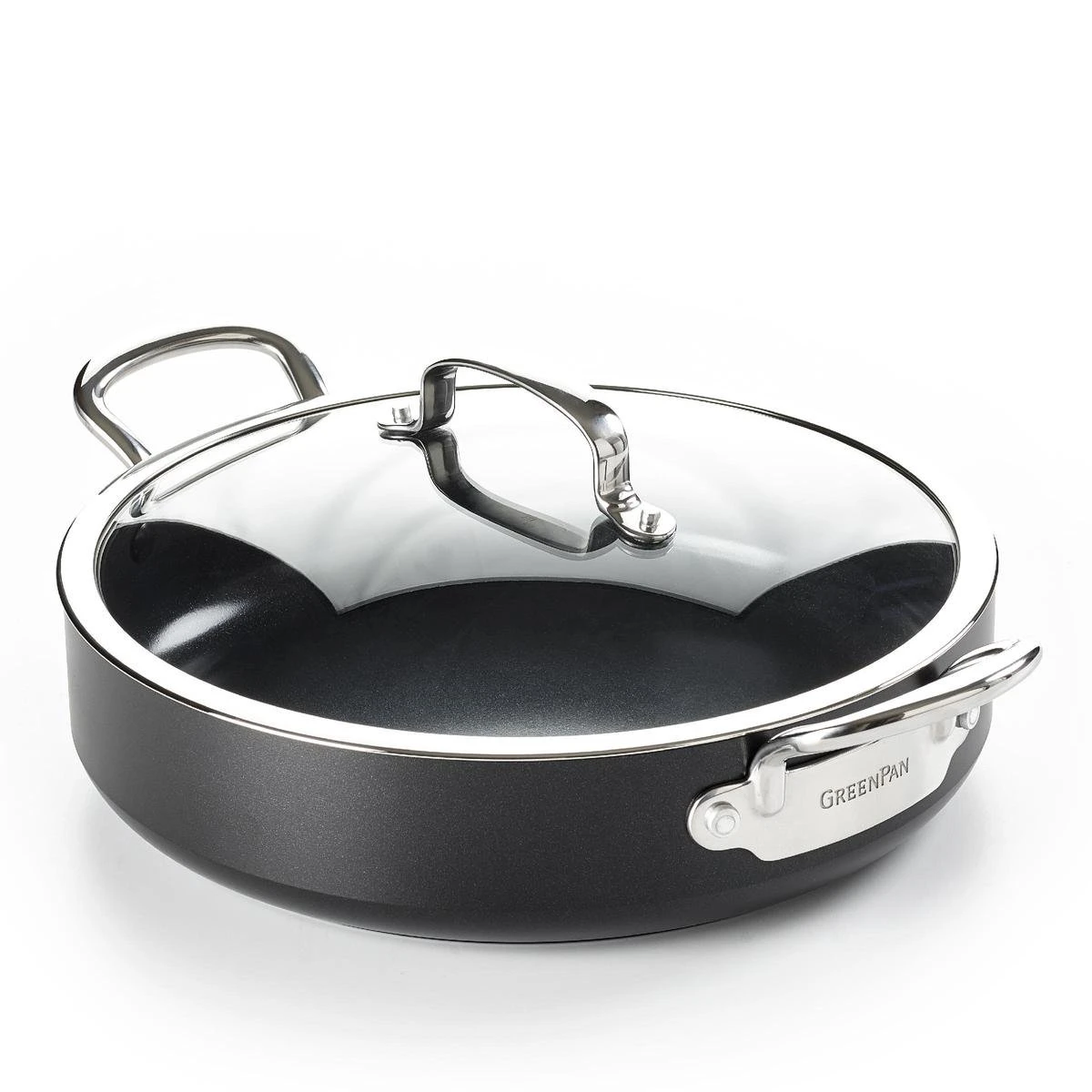 GreenPan Barcelona Infinity Pro Hapjespan Met Deksel 30cm - Zwart - Inductie - PFAS-vrij - Afbeelding 11