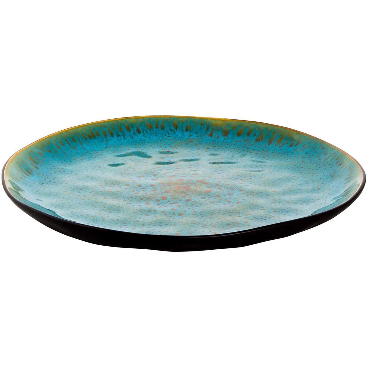 Palmer Serviesset Lotus Stoneware 6-persoons 24-delig Zwart Turquoise - Afbeelding 3
