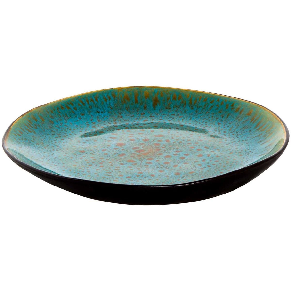 Palmer Serviesset Lotus Stoneware 6-persoons 24-delig Zwart Turquoise - Afbeelding 4