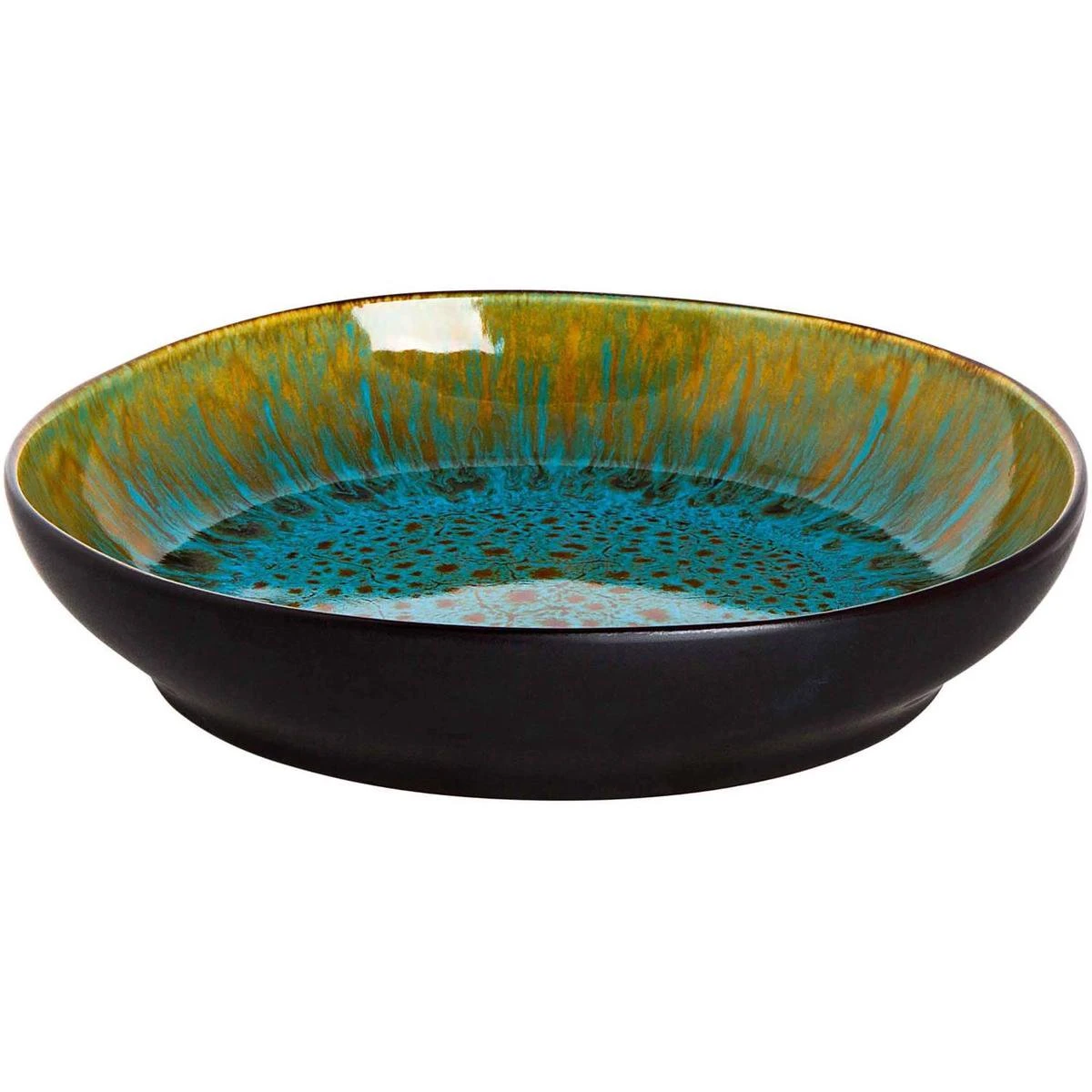 Palmer Serviesset Lotus Stoneware 6-persoons 24-delig Zwart Turquoise - Afbeelding 8
