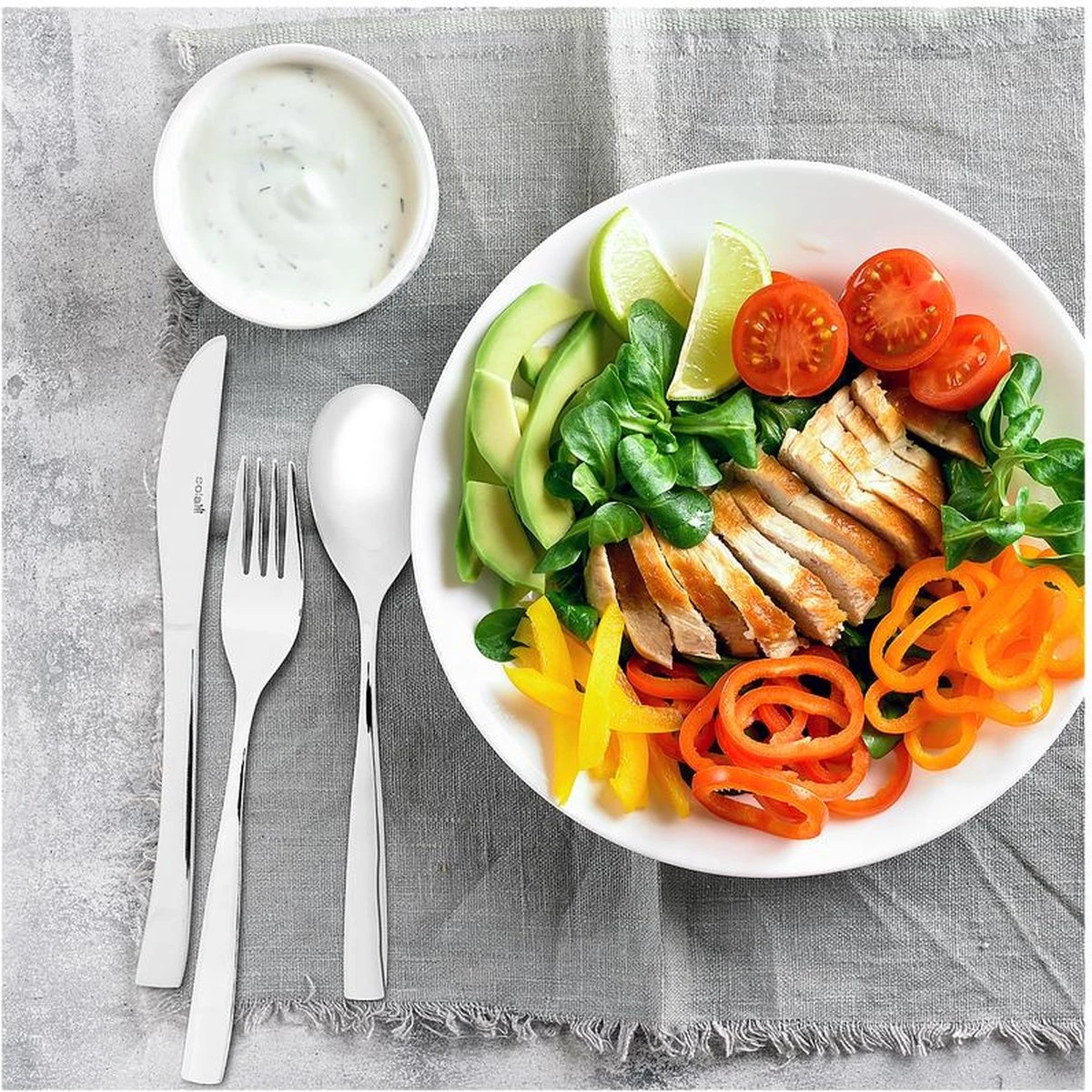 Sola Bestekset Sevilla - Economy - 6 Persoons - 39 Delig - Zilver Chroomstaal 18/0 - RVS - Afbeelding 3