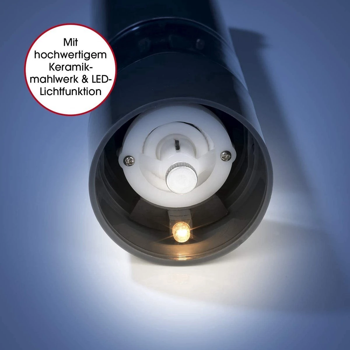 IGOODS Keramiek Elektrische Pepermolen En Zoutmolen - Pepermolen - Zoutmolen - 2 Stuks- Wit - Afbeelding 4