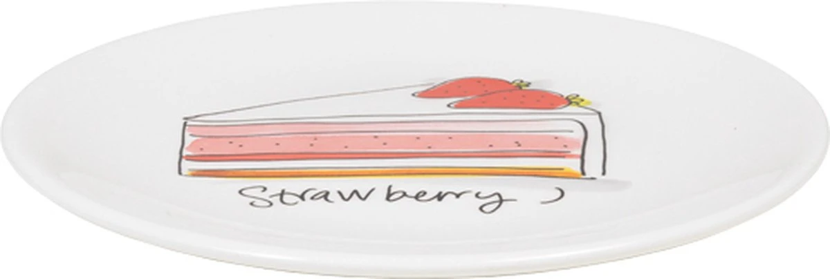 Blond Amsterdam, Even Bijkletsen: Bord Strawberry 18cm - Afbeelding 2
