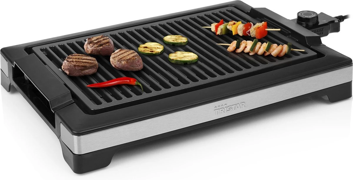 Tristar Bakplaat & Elektrische Grill BP-2780 – Elektrische Barbecue & Grillplaat – Voor Binnen En Buiten - Zwart - Afbeelding 6