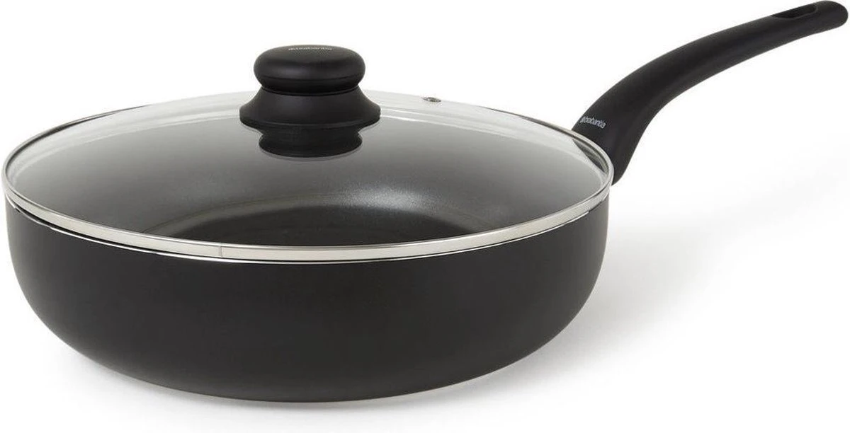 BRABANTIA Hapjespan Sauteerpan Met Glazen Deksel 28 Cm - Afbeelding 2