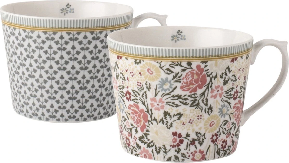 Laura Ashley Giftset 2 Bekers Assorti Bloem 30 Cl.