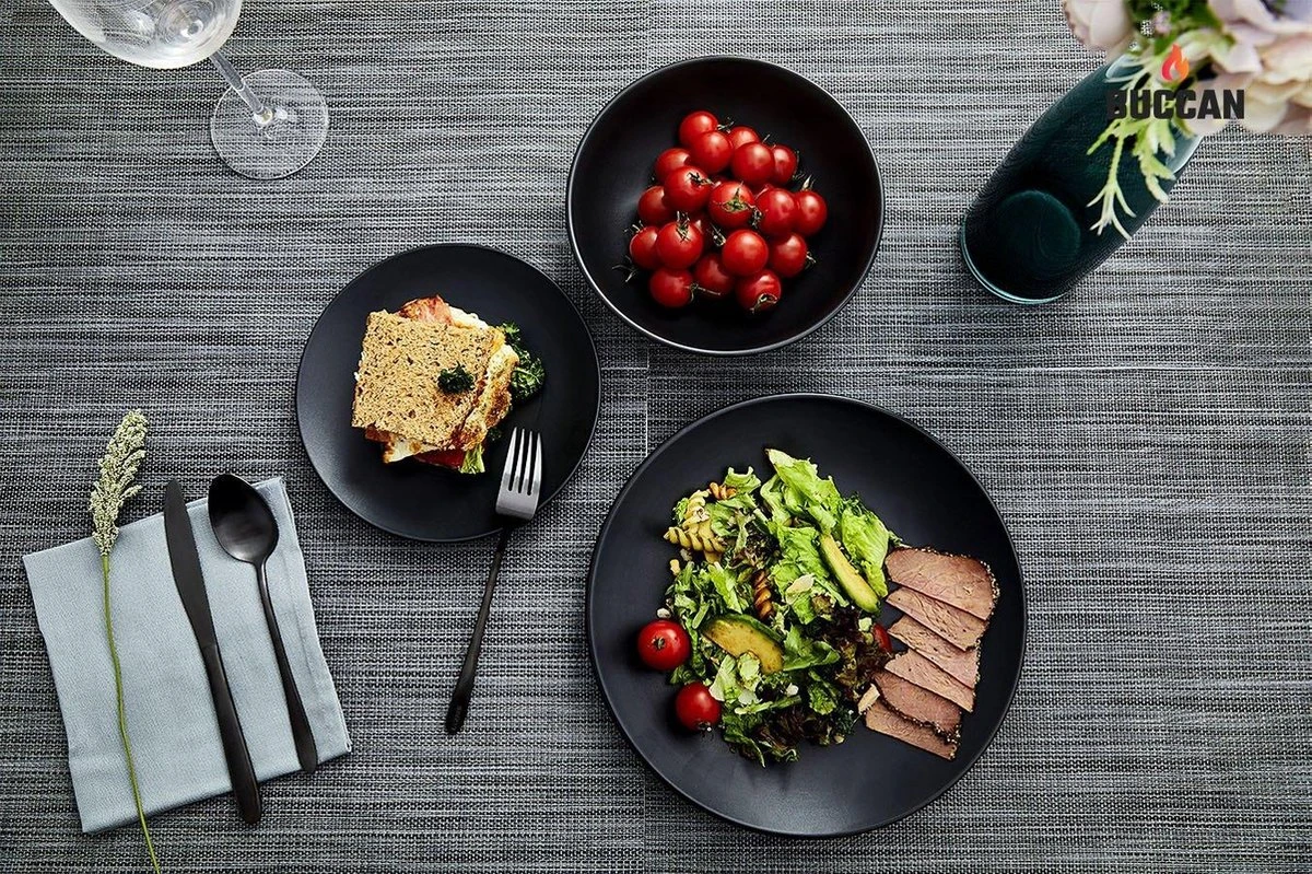 Buccan Borden Set - Matt Onyx - Zwart - 18pcs - Afbeelding 6