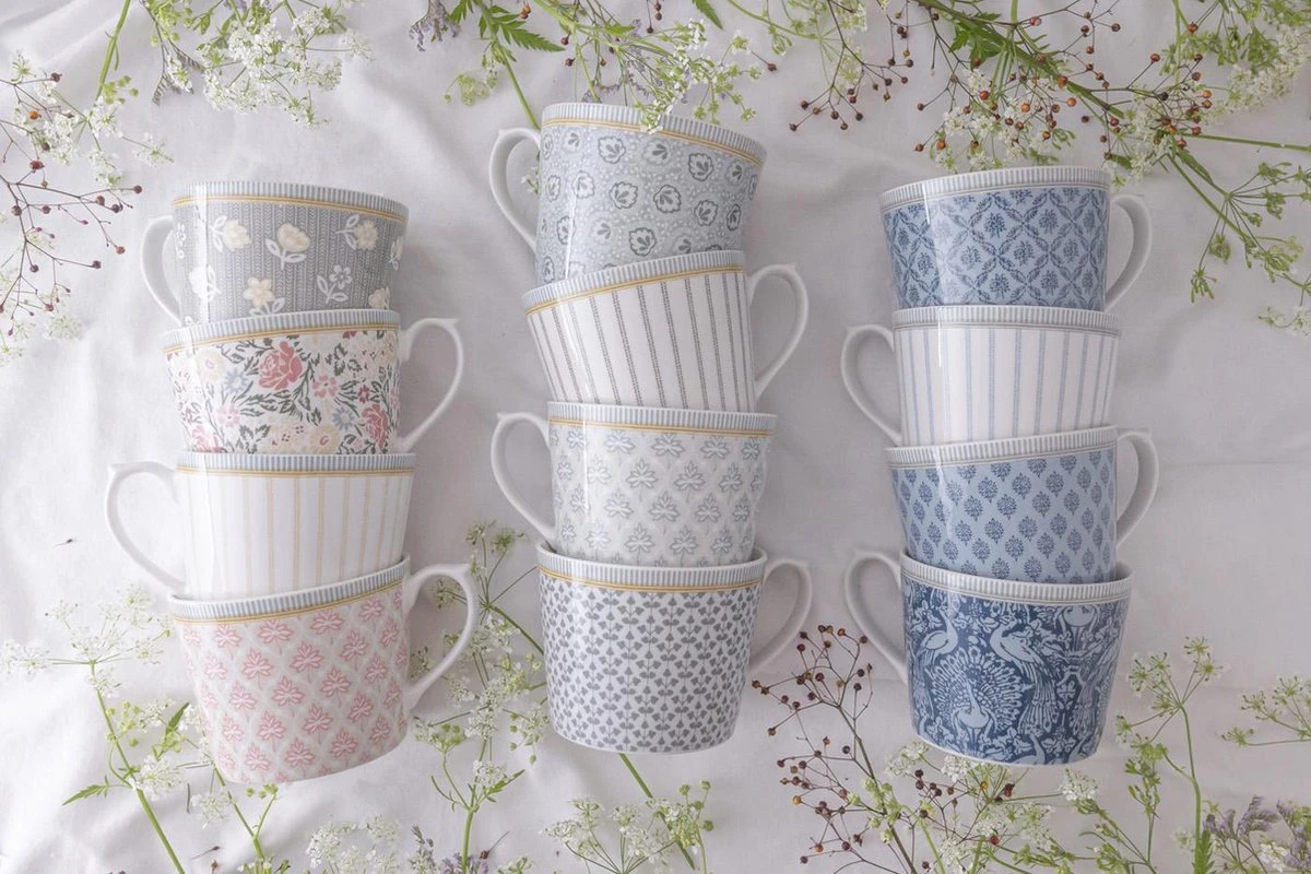 Laura Ashley Giftset 2 Bekers Assorti Bloem 30 Cl. - Afbeelding 3