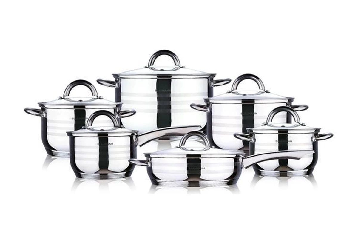 Blaumann 12-delige Roestvrijstalen Pannenset - Afbeelding 2