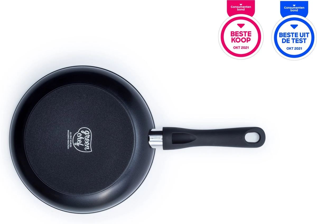 GreenChef Diamond Koekenpan 20cm - Zwart - Inductie - PFAS-vrij - Afbeelding 4