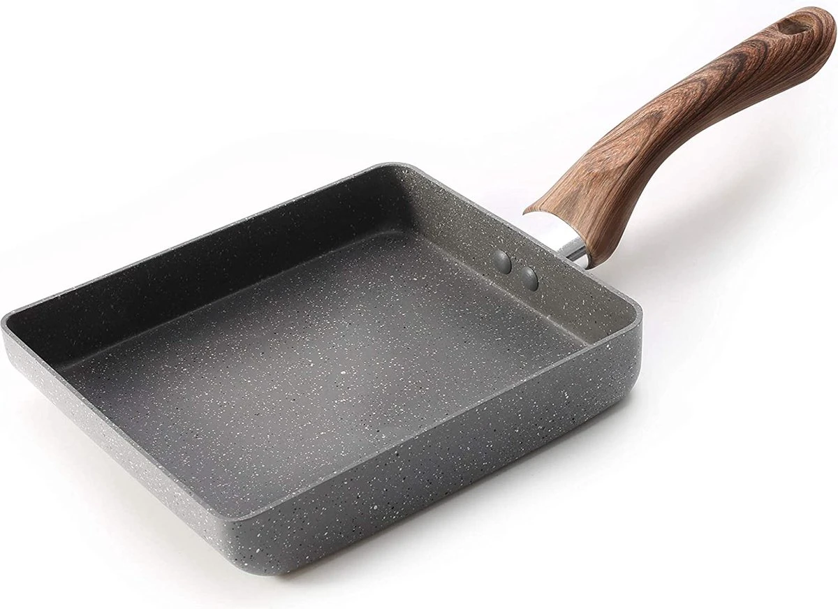 Zaigon All In 1 Pan - Inductie + Vaatwasmachinebestendig - Kleine Pan - Omeletpan - Tamagoyaki Pan - Tamago Pan - Vierkante Pan - Sushi Pan - Vierkante Pan