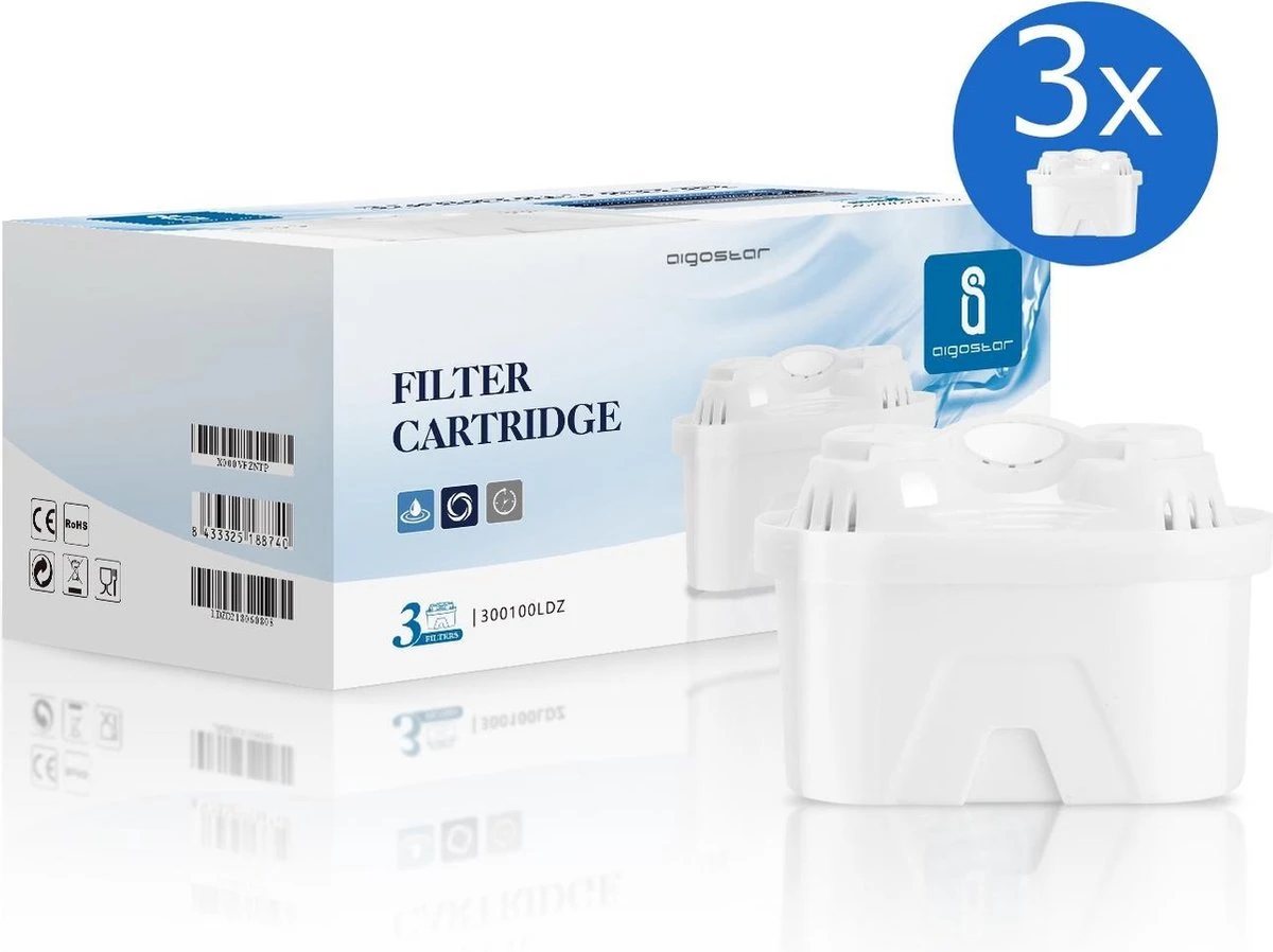 Aigostar Waterfilterpatronen Pure - 3 Stuks - Waterfilter - Filterpatronen - Brita Maxtra+ Compatible - Afbeelding 10