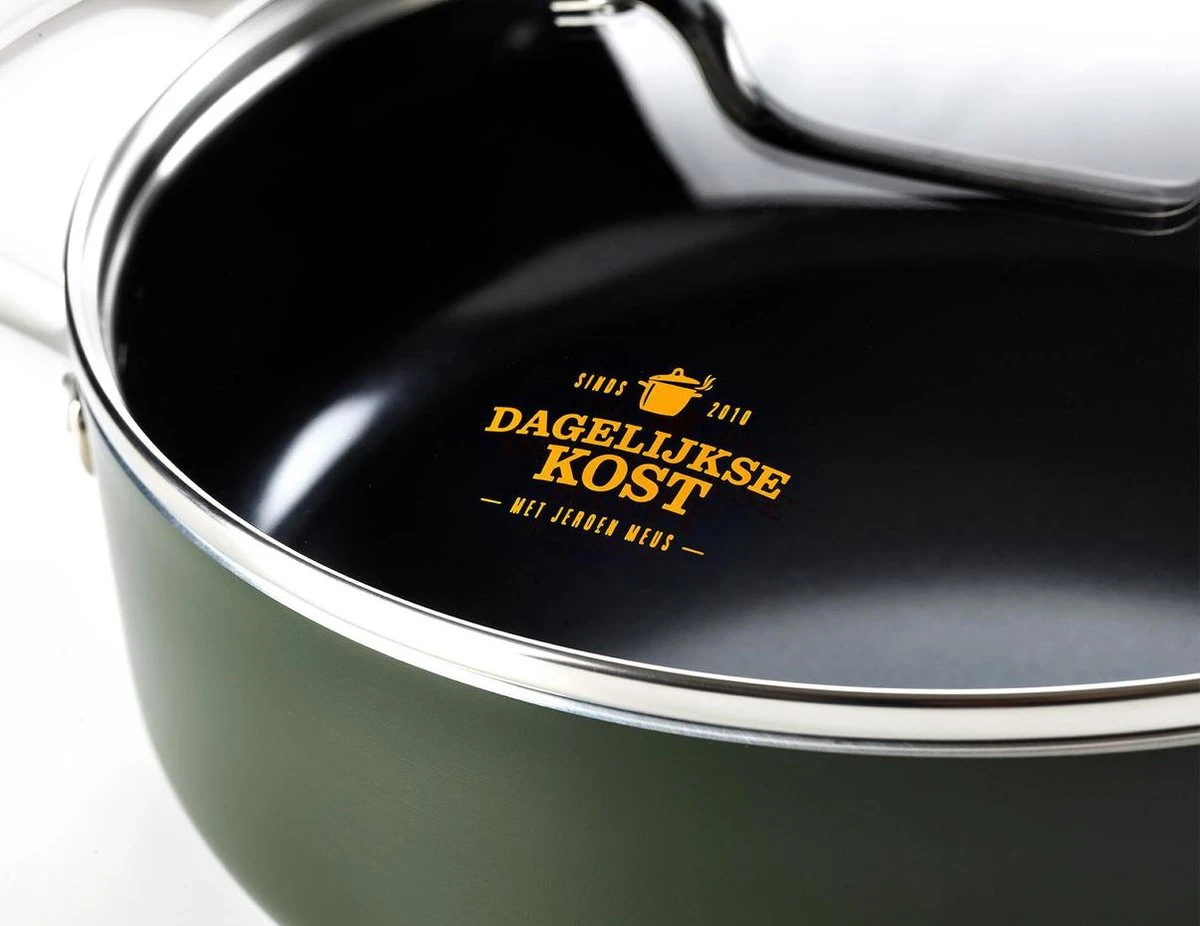 Dagelijkse Kost Door Jeroen Meus - Hapjespan Met Deksel ø24cm - Inductie - PFAS-vrij - Afbeelding 2