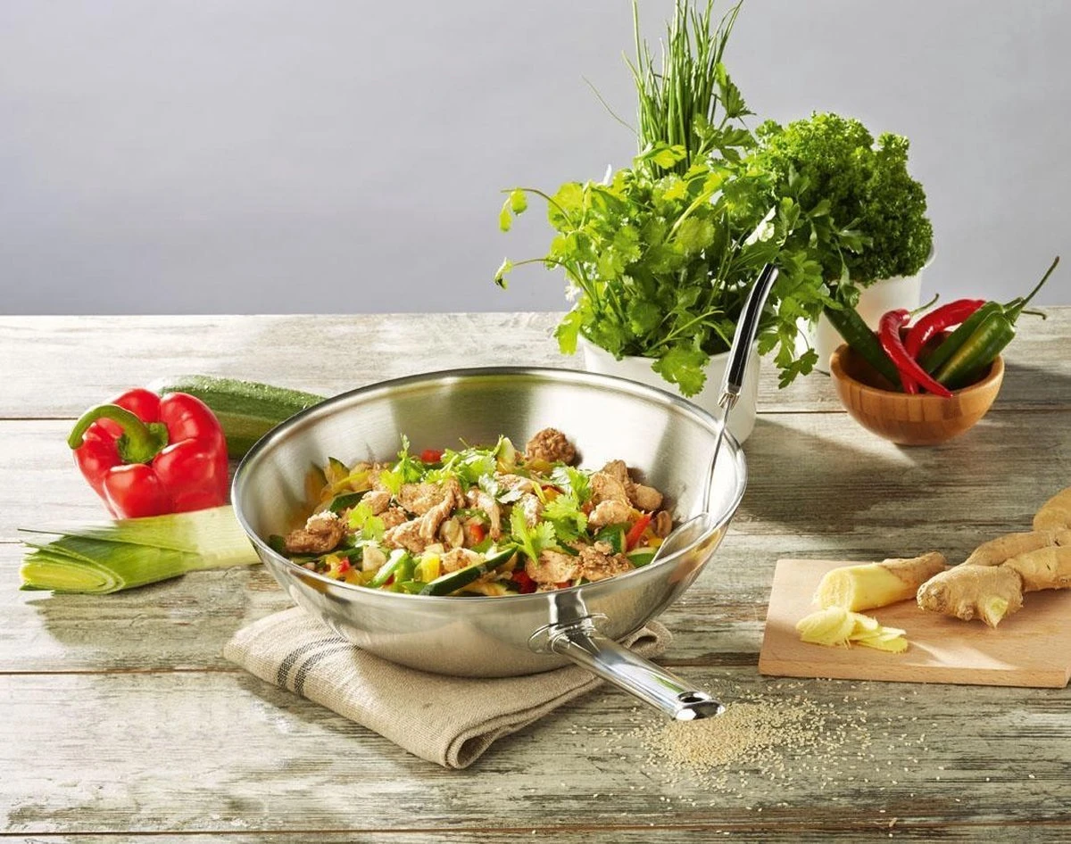 Demeyere Wok - Ø 30 Cm - Vlakke Bodem - Afbeelding 2