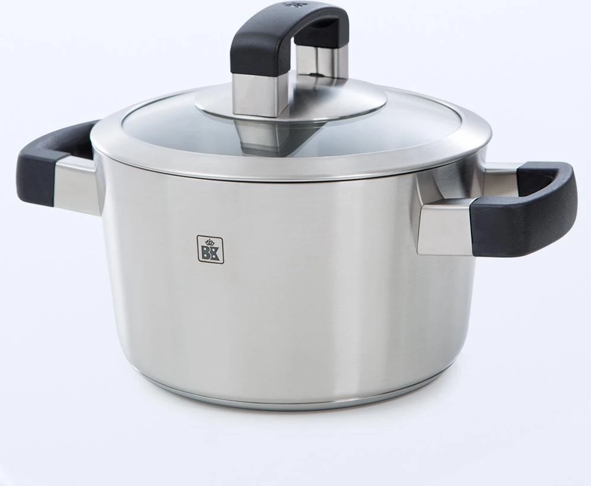 BK Conical Cool Glas Pannenset - 5-delig - Glazen Deksels - Geschikt Voor Alle Warmtebronnen - Afbeelding 3