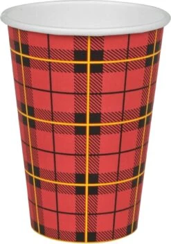 Koffiebeker Schotse Ruit Koffiebeker Karton Superaanbieder 7,5oz/180cc Qualit-iX Doos 2500 Stuks