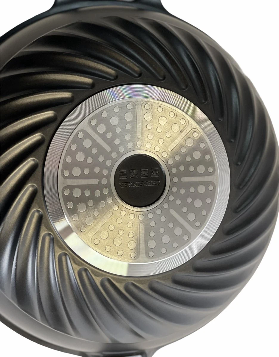 Cheffinger Wokpan Met Deksel - 32cm - Zwart - Pan - Keukenaccessoires - Afbeelding 7